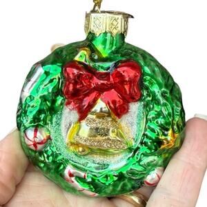 Thomas Pacconi Set of 2 Christmas Ornaments Snowman and Wreath